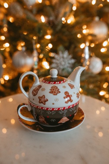 Set servire ceai, portelan, 350ml, "GINGERBREAD" - Easy Life