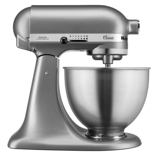 Mixer cu bol 4.3L, Classic, Silver - KitchenAid