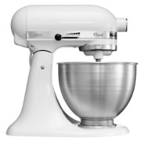 Mixer cu bol 4.3L, Classic, White - KitchenAid