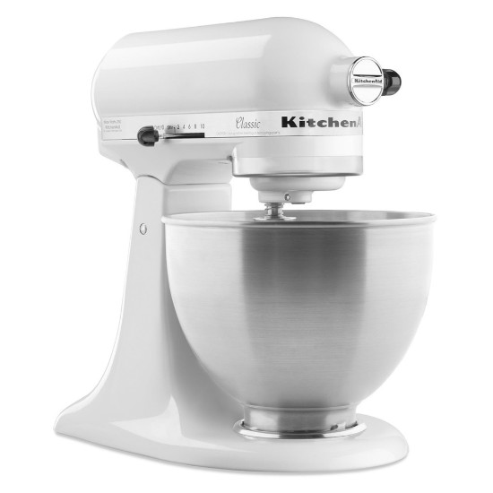 Mixer cu bol 4.3L, Classic, White - KitchenAid