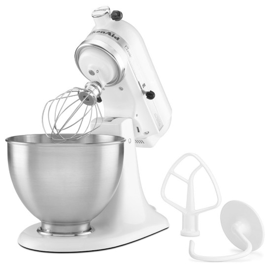 Mixer cu bol 4.3L, Classic, White - KitchenAid