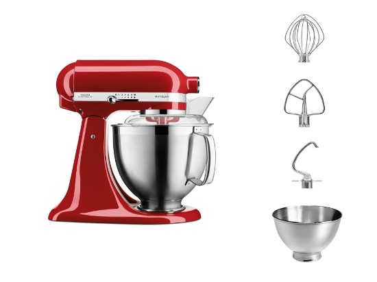 Mixer cu bol 4.8L, Artisan, Model 185, Empire Red - KitchenAid