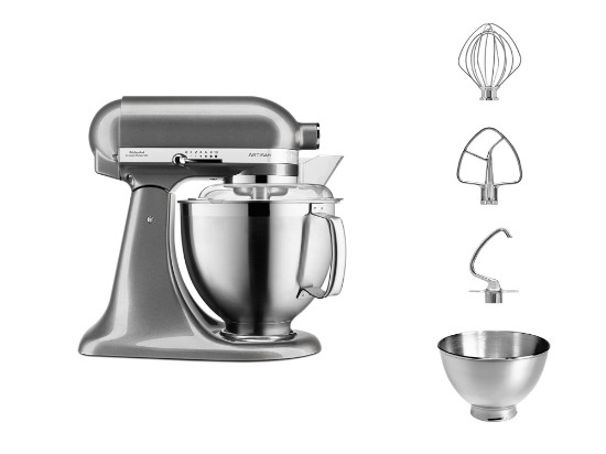 Mixer cu bol 4.8L, Artisan, Model 185, Medallion Silver - KitchenAid