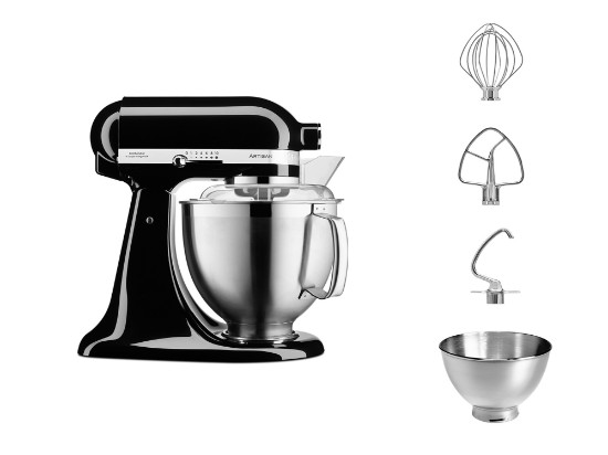 Mixer cu bol 4.8L, Artisan, Model 185, Onyx Black - KitchenAid