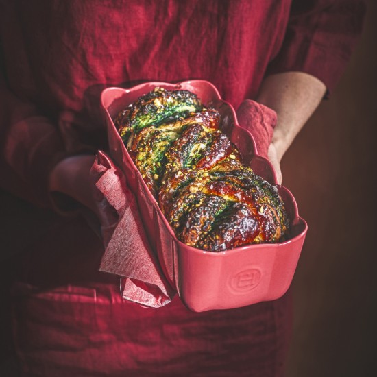 Tava cozonac, ceramica, 28,5x13cm/1,8L, "Madeleine", Rose Candy - Emile Henry