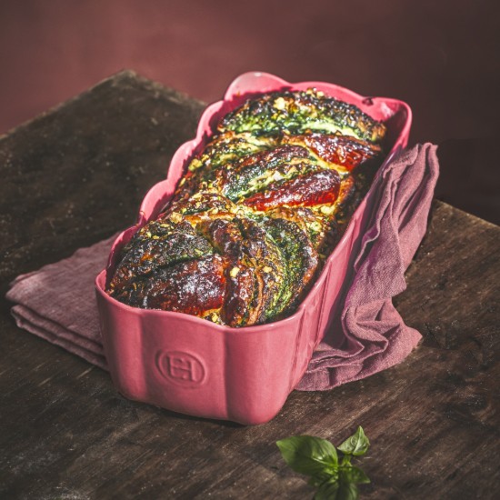 Tava cozonac, ceramica, 28,5x13cm/1,8L, "Madeleine", Rose Candy - Emile Henry