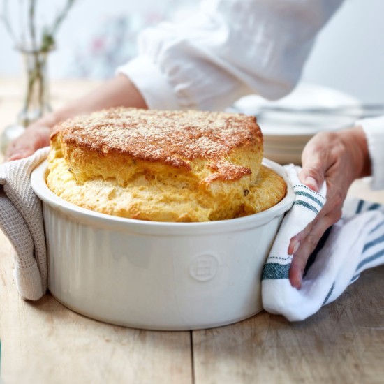Tava pentru souffle, ceramica, 23 x 21,5 cm/2,2 l, Clay - Emile Henry