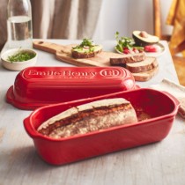 Vas pentru paine Batard, ceramica, 39x16,5cm/4,5L, Burgundy - Emile Henry