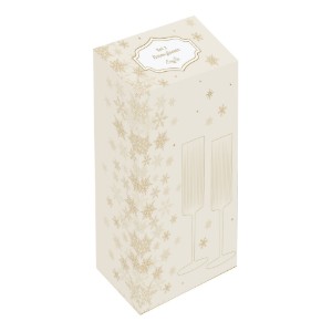 Set 2 cupe sampanie, sticla, 200 ml, "Gold" - Nuova R2S