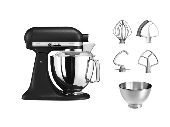 Mixer cu bol 4.8L, Artisan, Model 175, Cast Iron Black - KitchenAid