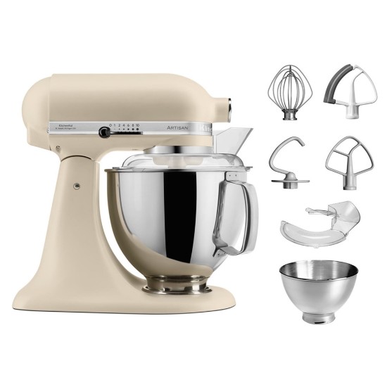 Mixer cu bol 4.8L, Artisan, Model 175, Fresh Linen - KitchenAid