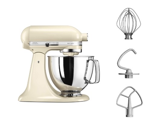 Mixer cu bol 4.8L, Artisan, Model 125, Almond Cream - KitchenAid