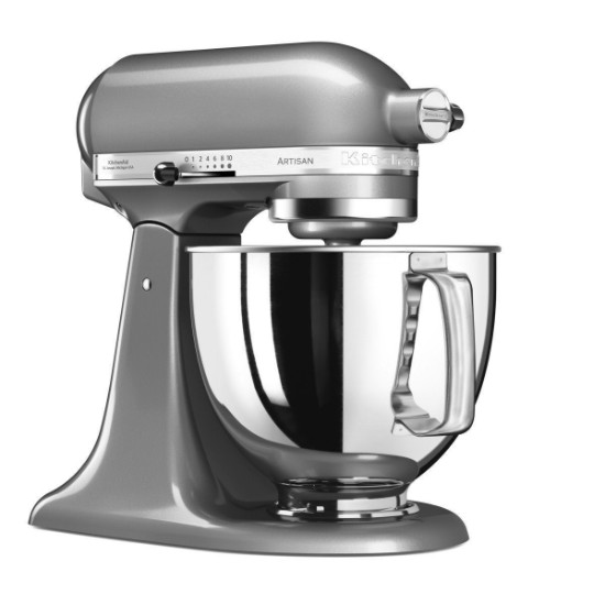 Mixer cu bol 4.8L, Artisan, Model 125, Contour Silver - KitchenAid