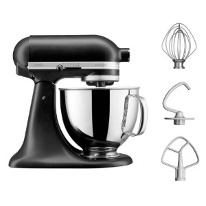 Mixer cu bol 4.8L, Artisan, Model 125, Matte Black - KitchenAid