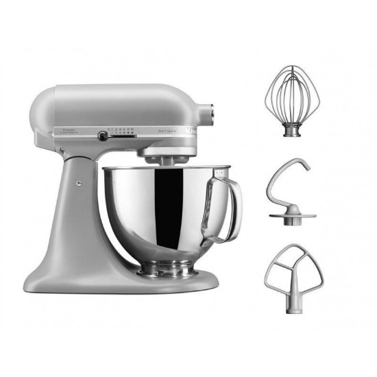 Mixer cu bol 4.8L, Artisan, Model 125, Matte Grey - KitchenAid