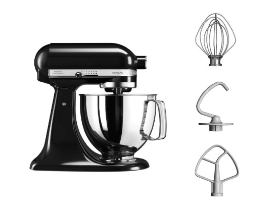 Mixer cu bol 4.8L, Artisan, Model 125, Onyx Black - KitchenAid