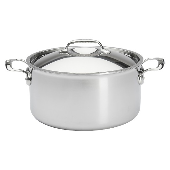 Cratita inox 5-Ply, cu capac, 28cm/8,5L, "Affinity" - de Buyer