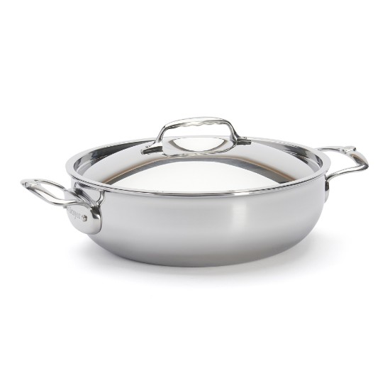 Tigaie saute cu 2 manere 5-Ply, inox, 28cm/4,9L, "Affinity" - de Buyer