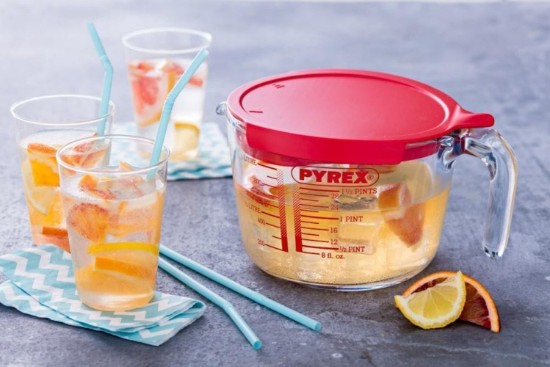 Cana gradata, cu capac, sticla termorezistenta, 1000ml - Pyrex