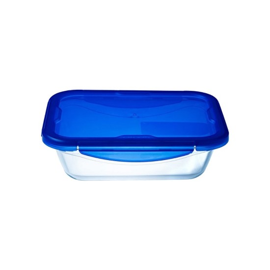 Caserola dreptunghiulara, cu capac etans, sticla termorezistenta, 20x15cm/0,8L, "Cook&Go" - Pyrex