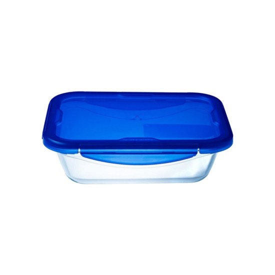 Caserola dreptunghiulara, cu capac etans, sticla termorezistenta, 20x15cm/0,8L - PYREX