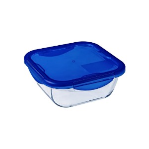 Caserola patrata, cu capac etans, sticla termorezistenta, 16x16cm/0,8L, "Cook&Go" - Pyrex