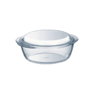 Vas rotund, din sticla termorezistenta, 1L + 0,3L - PYREX