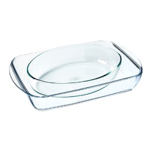 Set 2 vase, sticla termorezistenta, 2,7L/2,2L - Pyrex