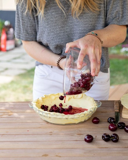 Tava tarta, cu manere, sticla termorezistenta, 26x23cm/1,3L, "Iconics" - Pyrex