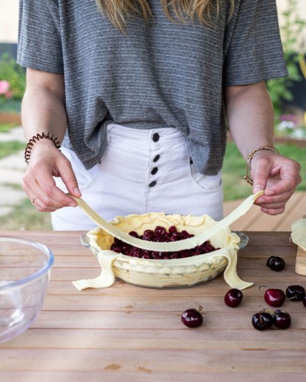 Tava tarta, cu manere, sticla termorezistenta, 26x23cm/1,3L - PYREX