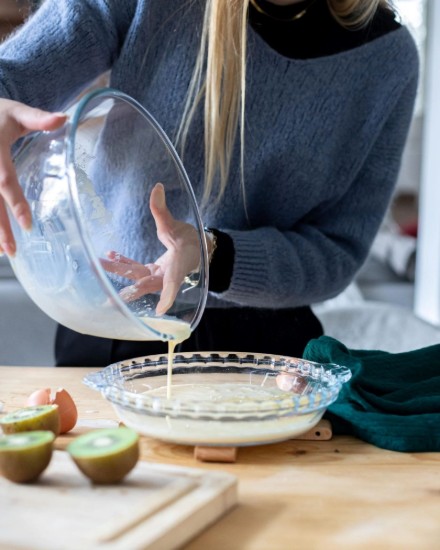 Tava tarta, cu manere, sticla termorezistenta, 26x23cm/1,3L - PYREX