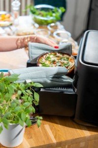 Vas rotund pentru airfryer 5L, sticla termorezistenta, 18cm/1L - Pyrex