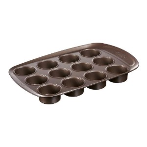 Forma pentru 12 briose, otel carbon, 38x25,5cm, "Asimetria" - Pyrex