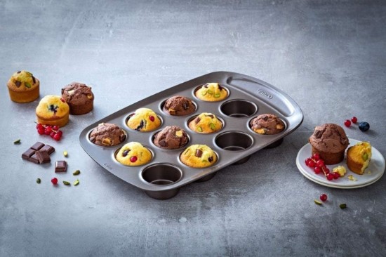 Forma pentru 12 briose, otel carbon, 38x25,5cm - PYREX