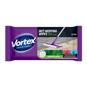 Lavete umede pentru mop, 15 bucati, "Tropical Oasis" - Vortex