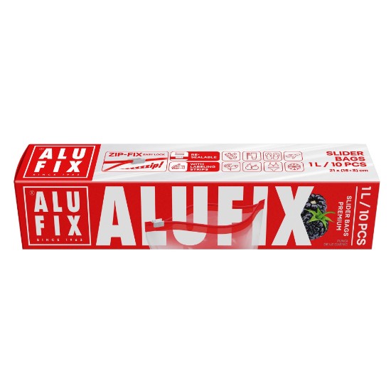 Pungi cu sistem inchidere Zip-Fix, 1L, 10 bucati - ALUFIX