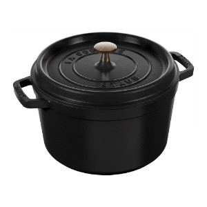 Oala adanca Cocotte, fonta, 24cm/4,7L, Black - Staub