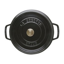 Oala adanca Cocotte, fonta, 24cm/4,7L, Black - Staub