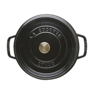 Oala adanca Cocotte, fonta, 24cm/4,7L, Black - Staub