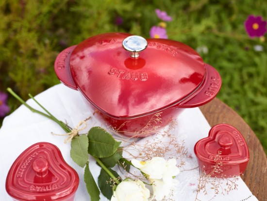 Cocotte coeur, fonta, 20cm/1,75 L, Cherry - Staub