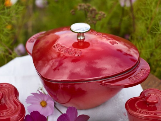 Cocotte coeur, fonta, 20cm/1,75 L, Cherry - Staub