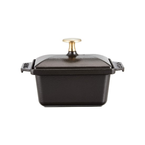 Vas Terrine, fonta, 15x11 cm, Black - Staub