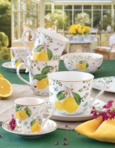 Bol portelan, 15cm, "Fleurs et Citrons" - Nuova R2S