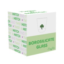 Pahar, sticla borosilicata, 400ml, "Twist&Match", Green - Nuova R2S