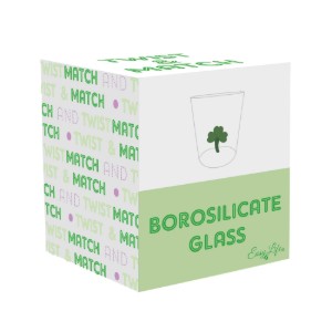 Pahar, sticla borosilicata, 400ml, "Twist&Match", Green - Nuova R2S