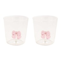 Set 2 pahare, sticla borosilicata, 350ml, "Twist&Match", Pink - Nuova R2S