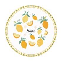 Set 2 farfurii desert, portelan, 20cm, "Twist&Match", Yellow - Nuova R2S