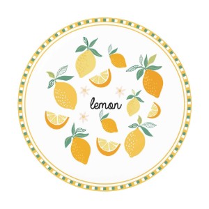 Set 2 farfurii desert, portelan, 20cm, "Twist&Match", Yellow - Nuova R2S