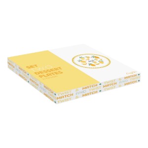 Set 2 farfurii desert, portelan, 20cm, "Twist&Match", Yellow - Nuova R2S