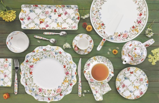 Set 2 cani portelan, 350ml, "Garden Dreams" - Nuova R2S